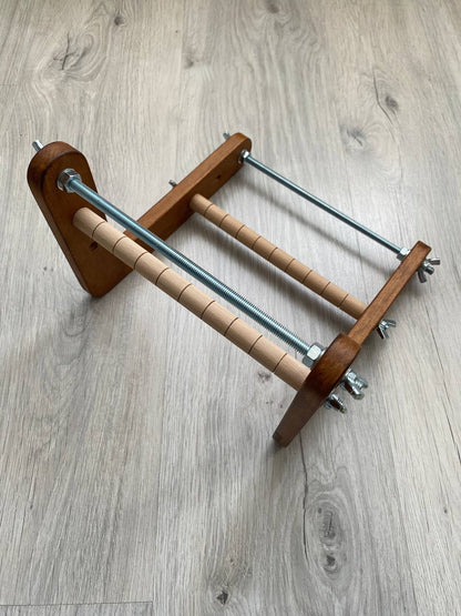 Dark Double-sided Wooden Loom for LONG seed beadwork weaving