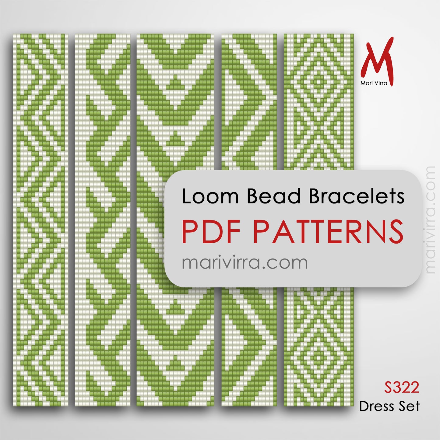 Dress Simple Set of Four Loom Digital Bead Patterns