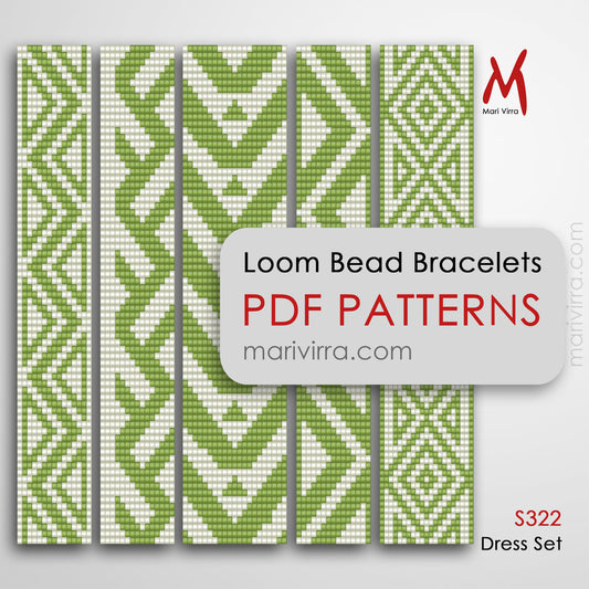 Dress Simple Set of Four Loom Digital Bead Patterns