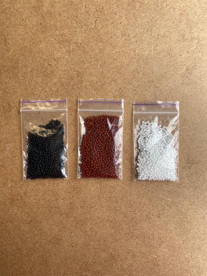 Brown Bead Kit for creating 3 Loom Bracelets - Jewelry making SET