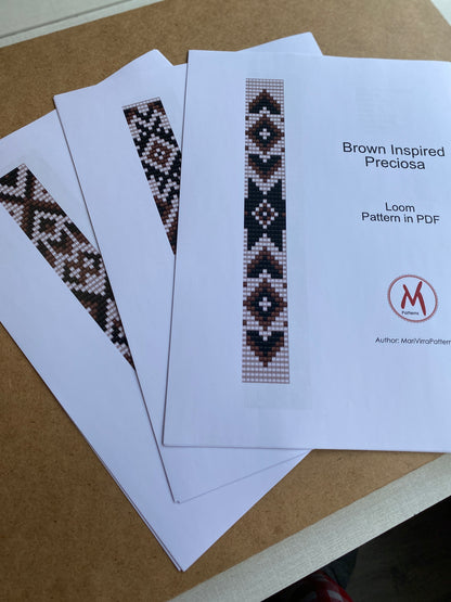 Brown Bead Kit for creating 3 Loom Bracelets - Jewelry making SET