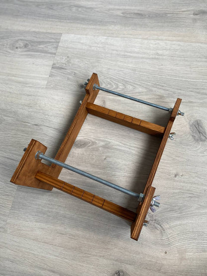 Dark Large Wooden Loom for LONG seed beadwork weaving