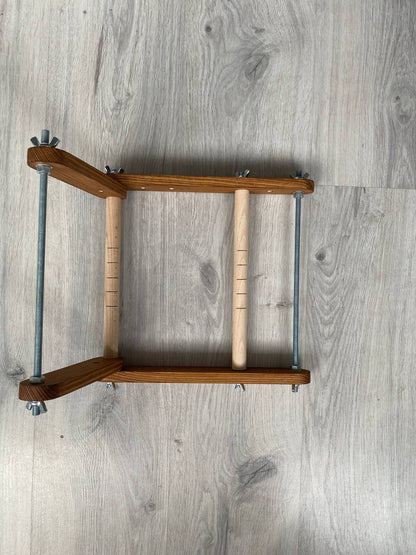 Brown Upright Loom for LONG seed beadwork weaving