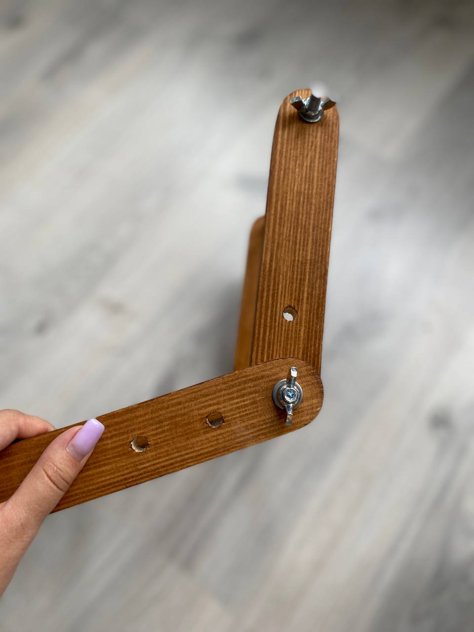 Brown Upright Loom for LONG seed beadwork weaving
