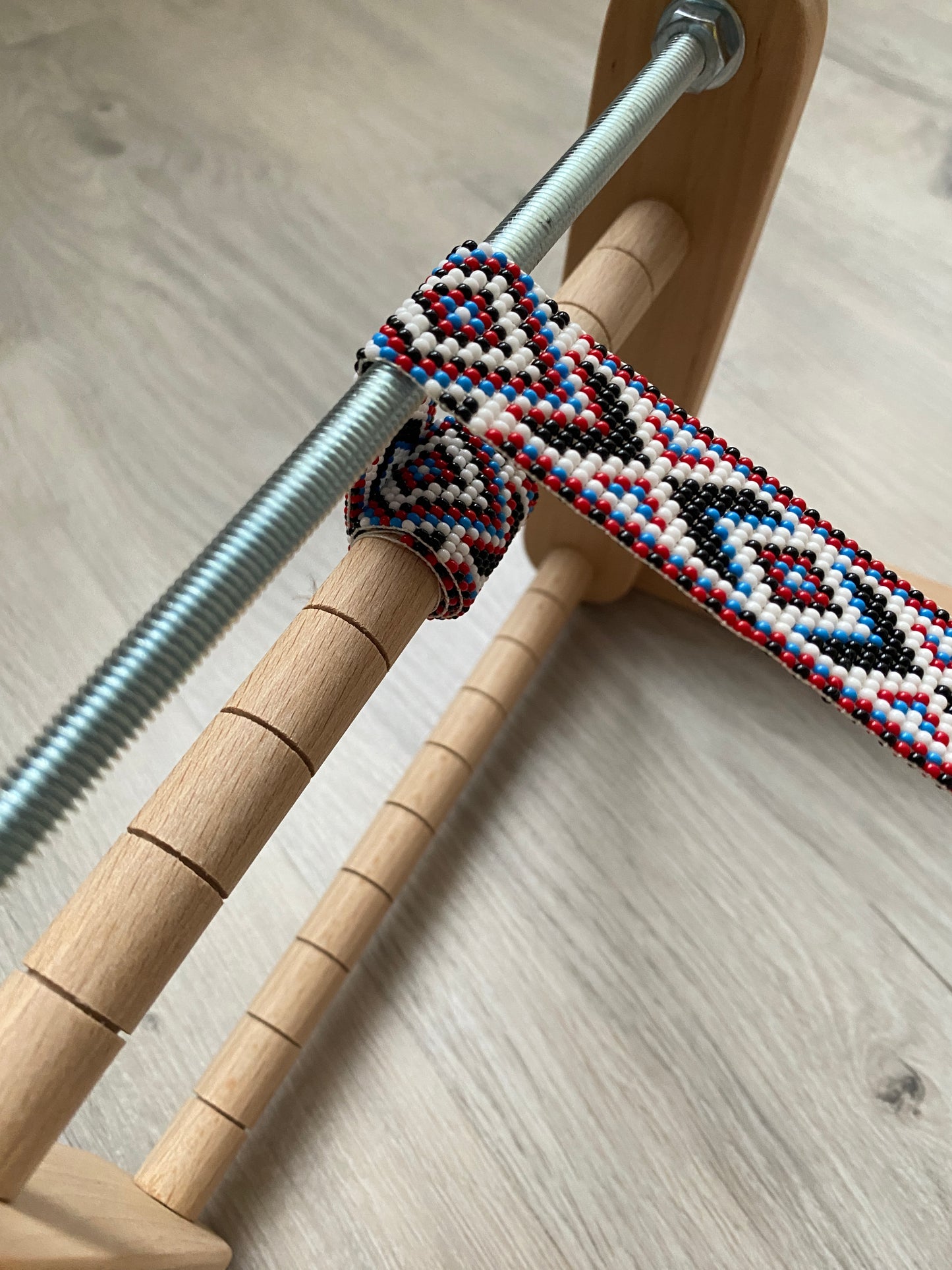 Upright Middle Loom for LONG seed beadwork weaving