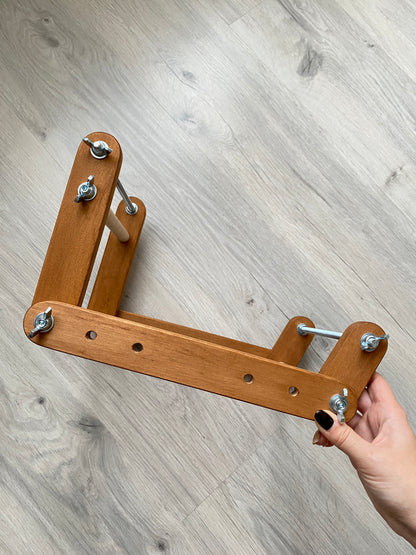 Dark Upright Middle Loom for LONG seed beadwork weaving