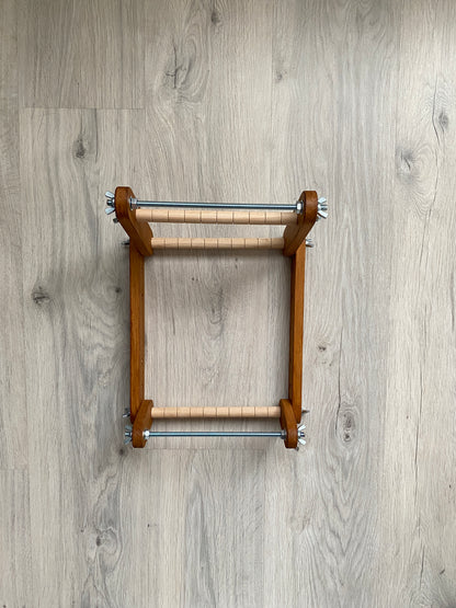 Dark Upright Middle Loom for LONG seed beadwork weaving