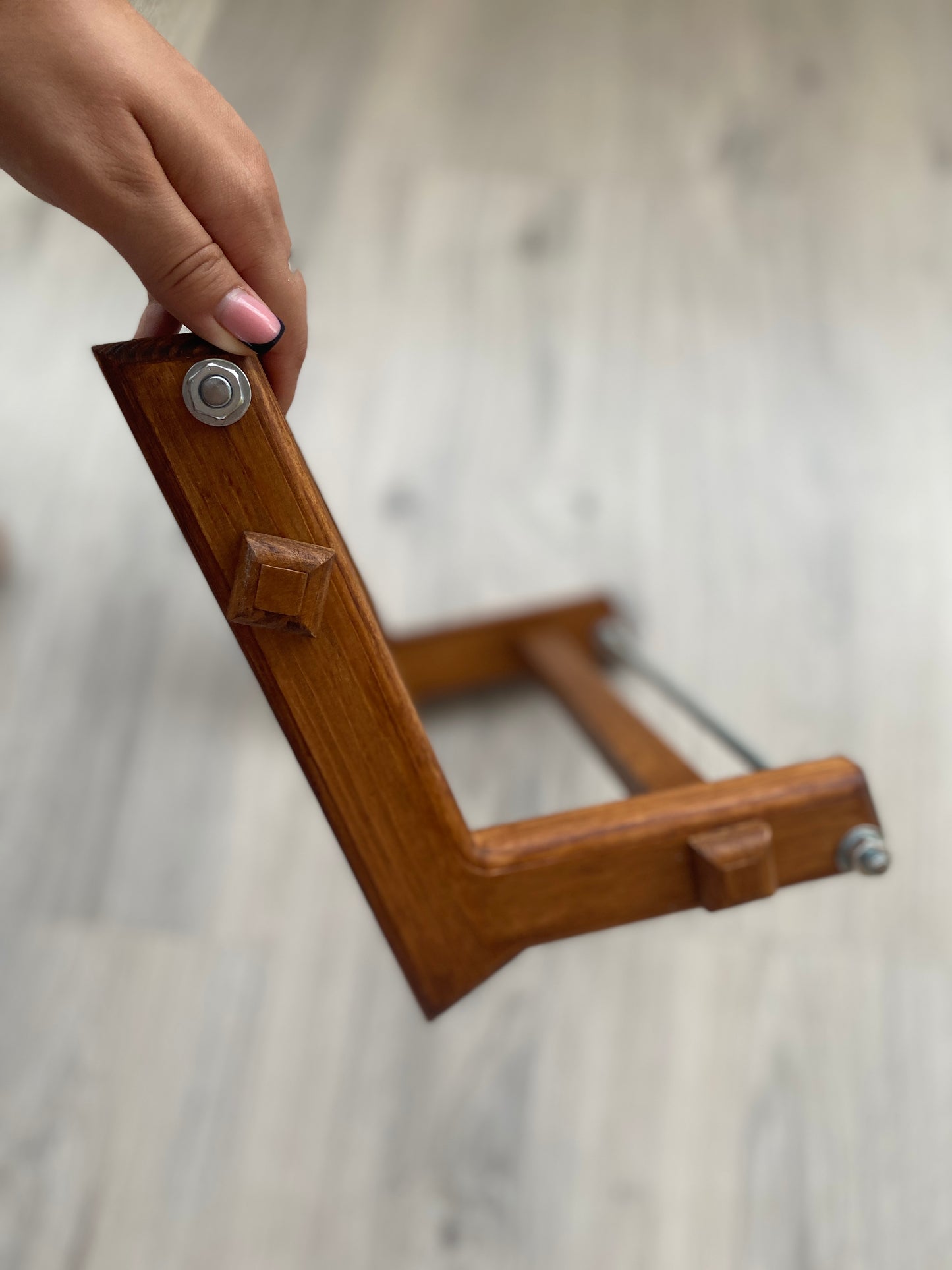 Dark New Wooden Loom with MAGNET for LONG seed beadwork weaving