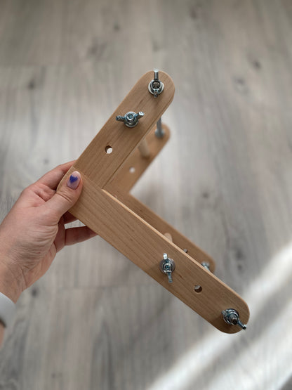 Double-sided Wooden Loom for LONG seed beadwork weaving