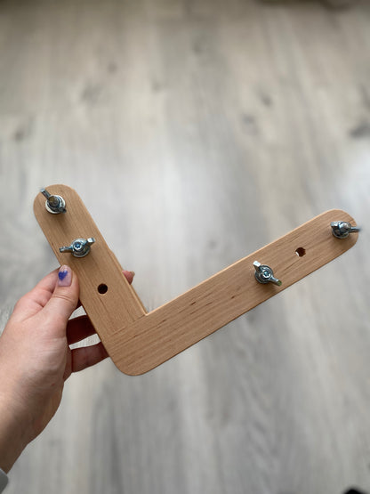 Wide Double-sided Wooden Loom for LONG seed beadwork weaving
