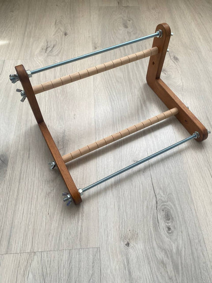 Dark Wide Double-sided Wooden Loom for LONG seed beadwork weaving