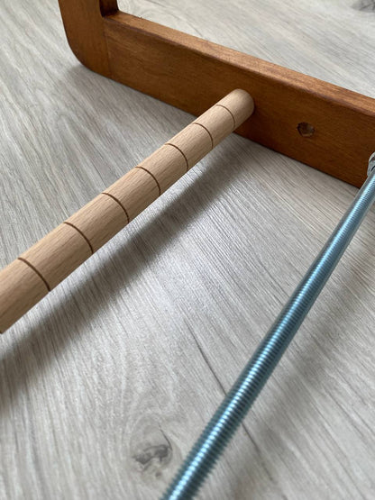 Dark Wide Double-sided Wooden Loom for LONG seed beadwork weaving