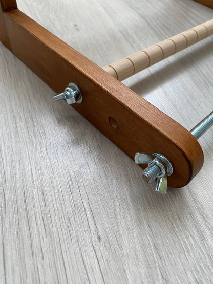Dark Wide Double-sided Wooden Loom for LONG seed beadwork weaving
