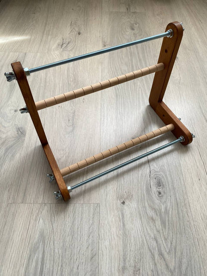 Dark Wide Double-sided Wooden Loom for LONG seed beadwork weaving