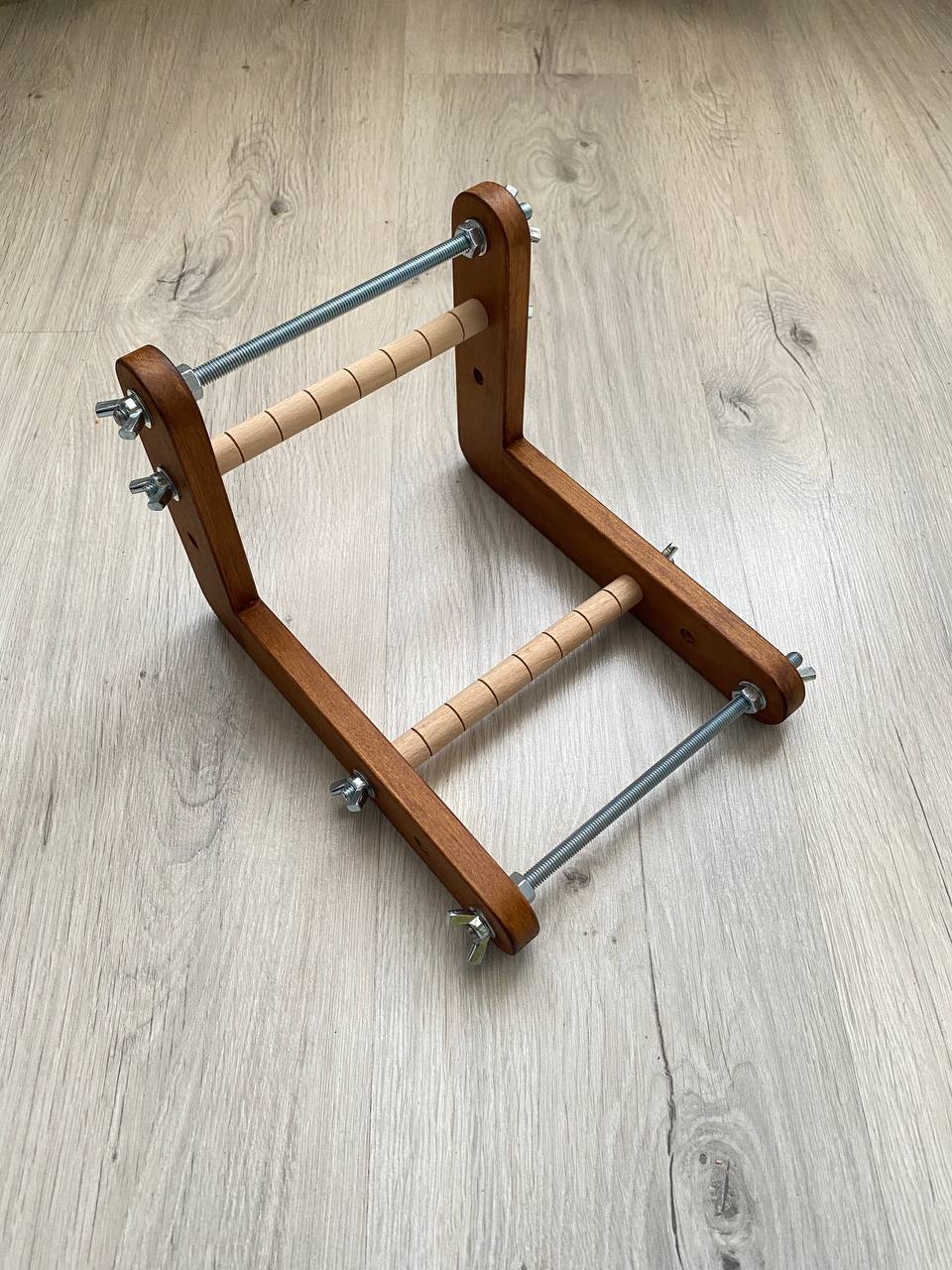 Dark Narrow Double-sided Wooden Loom for NARROW seed beadwork weaving