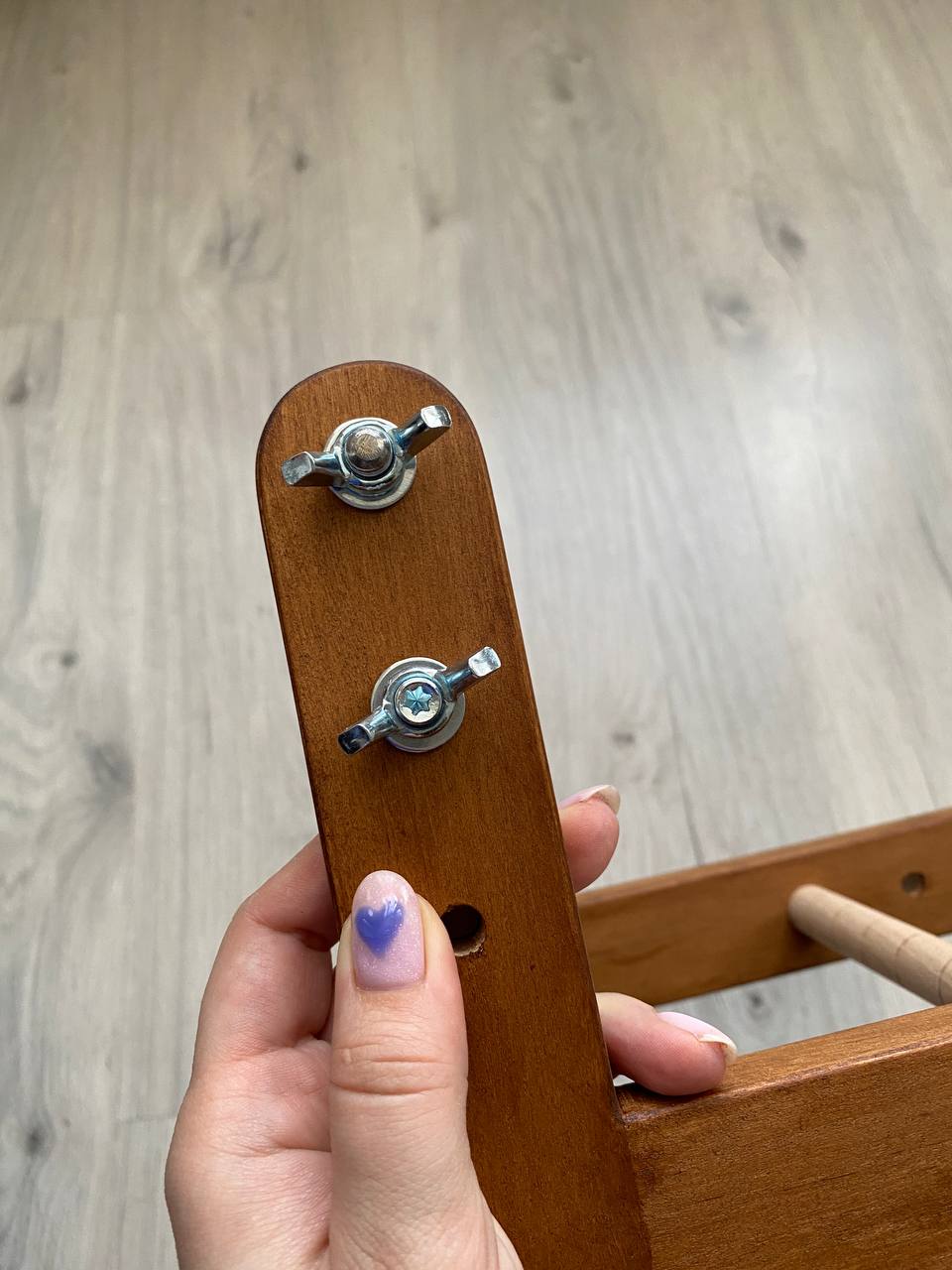 Dark Narrow Double-sided Wooden Loom for NARROW seed beadwork weaving