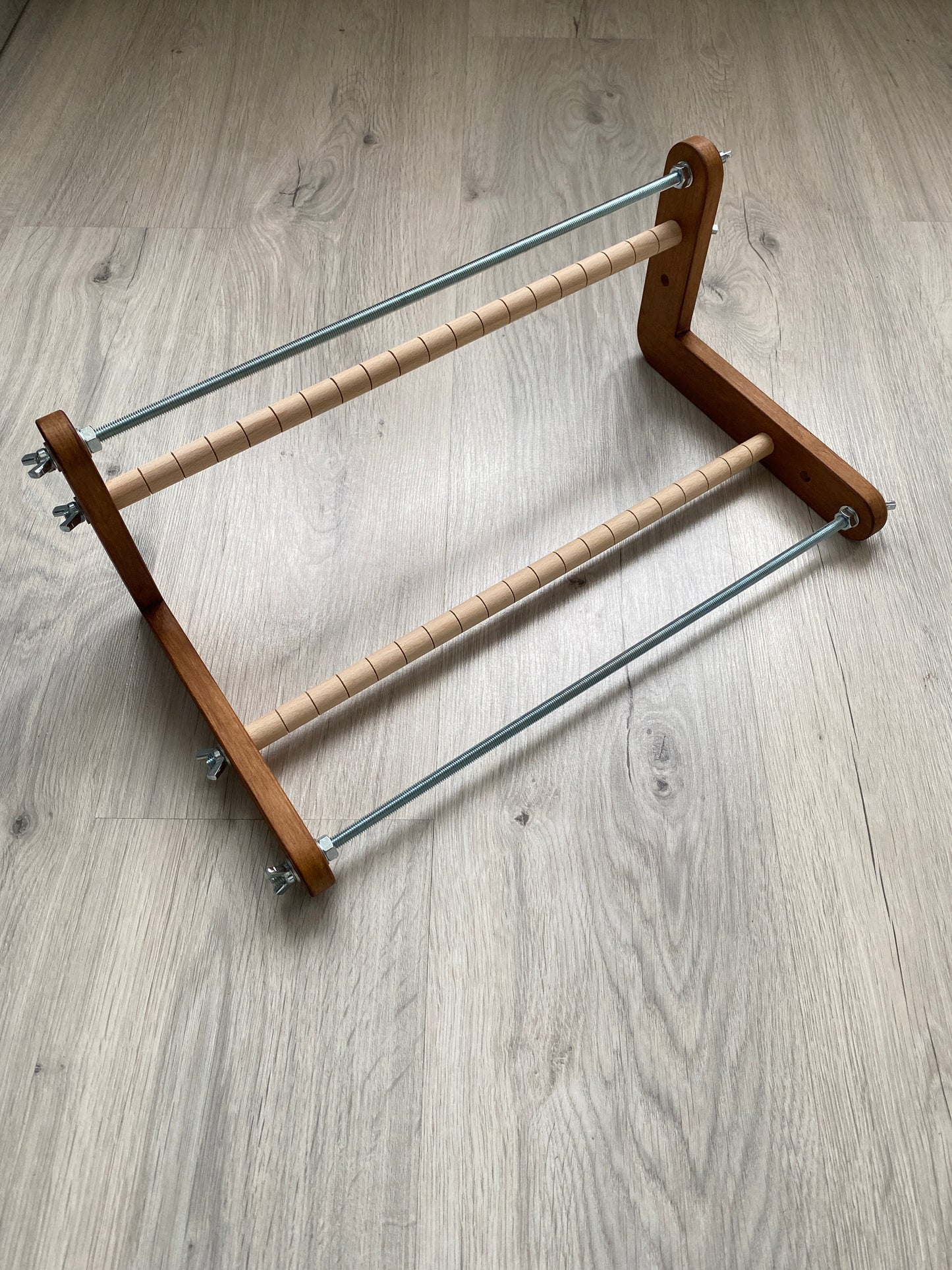 The Dark Biggest Double-sided Wooden Loom for LONG seed beadwork weaving