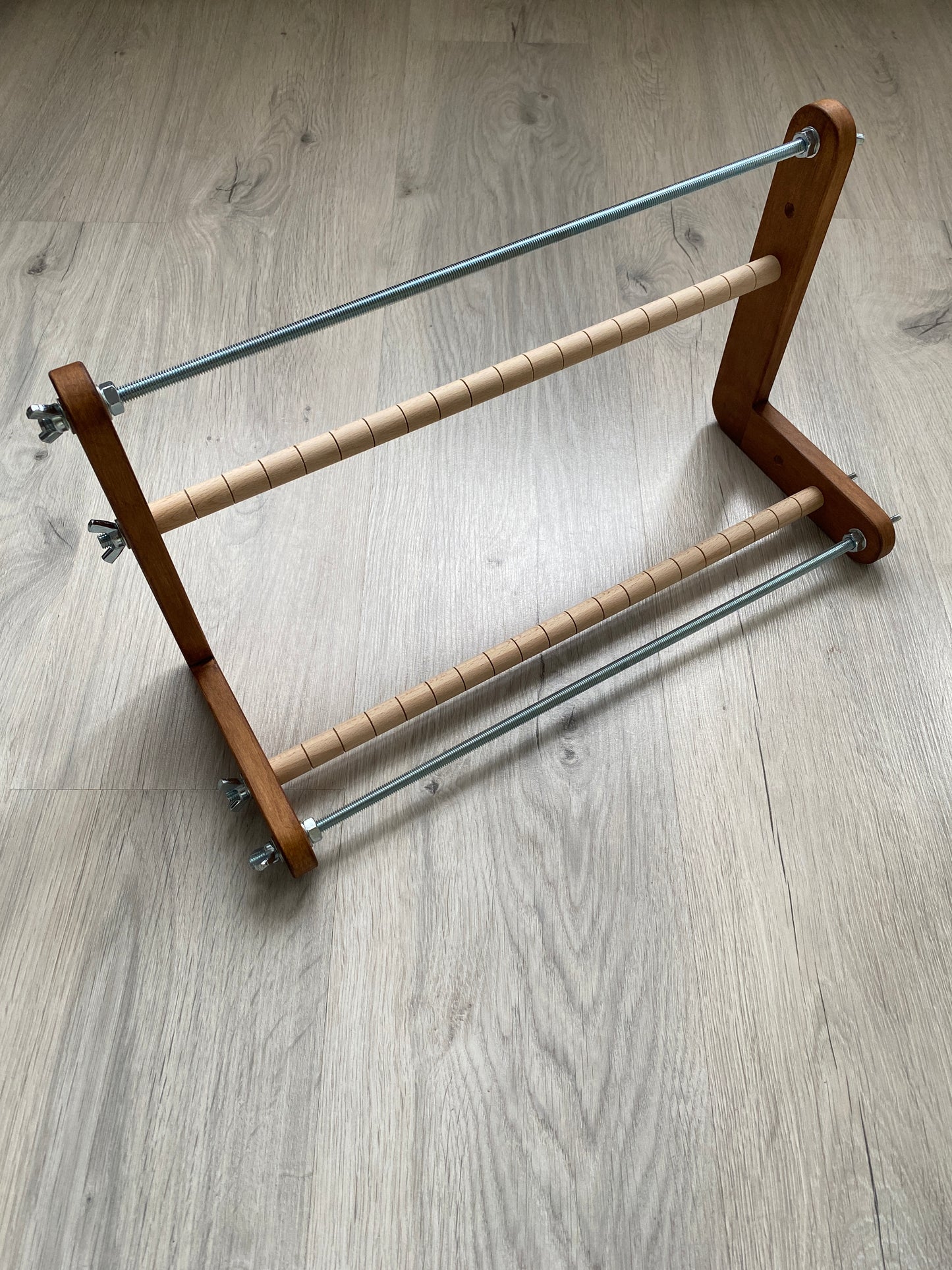 The Dark Biggest Double-sided Wooden Loom for LONG seed beadwork weaving