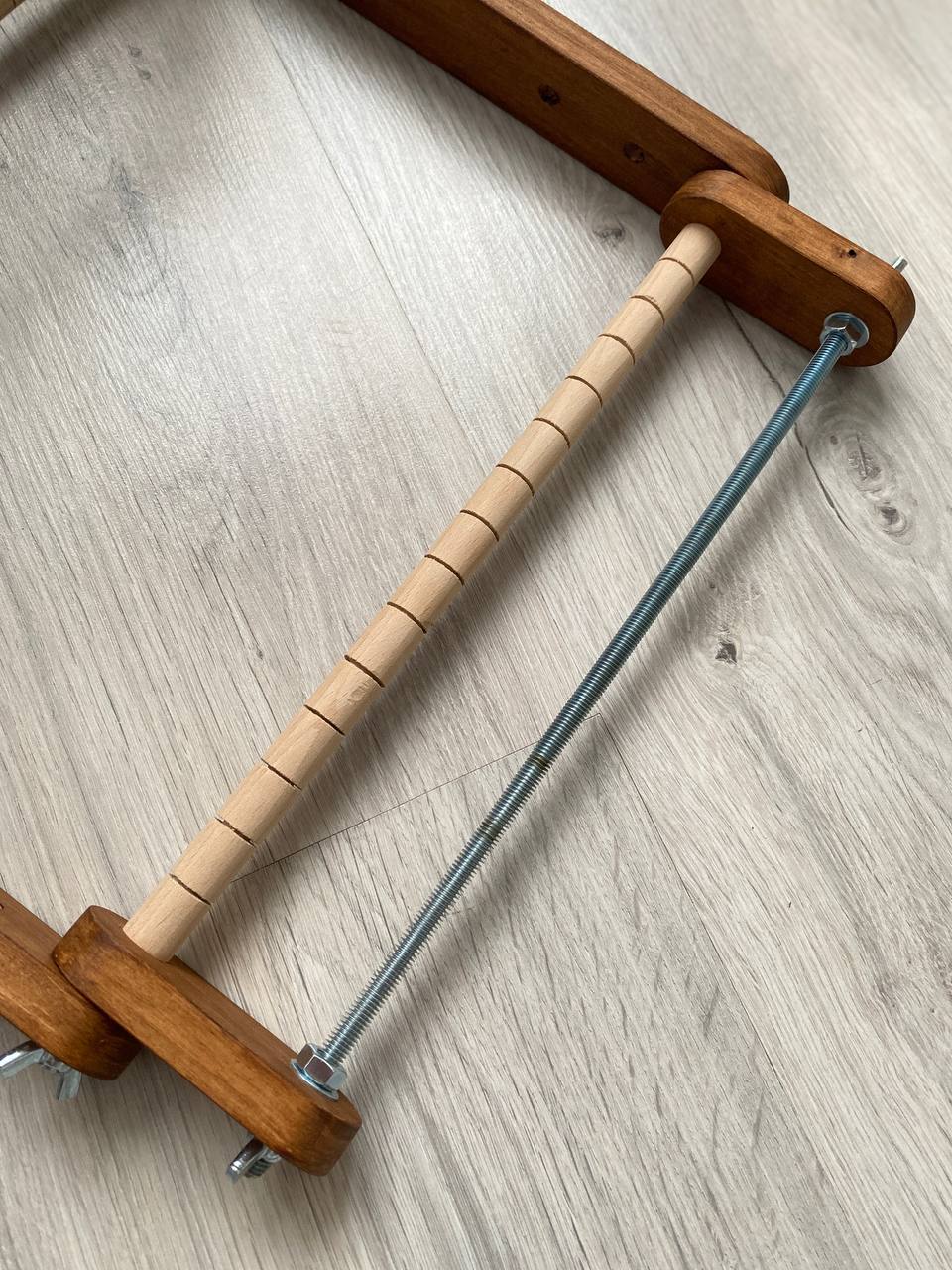 Dark Upright Big Loom for LONG seed beadwork weaving
