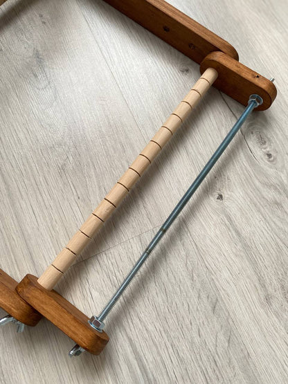 Dark Upright Big Loom for LONG seed beadwork weaving