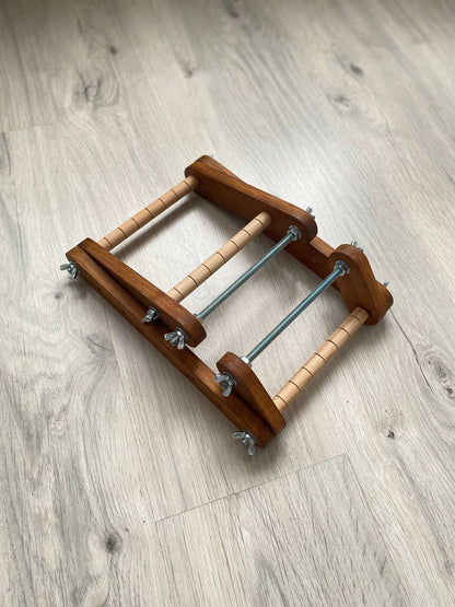 Dark Upright Modern Loom for LONG seed beadwork weaving