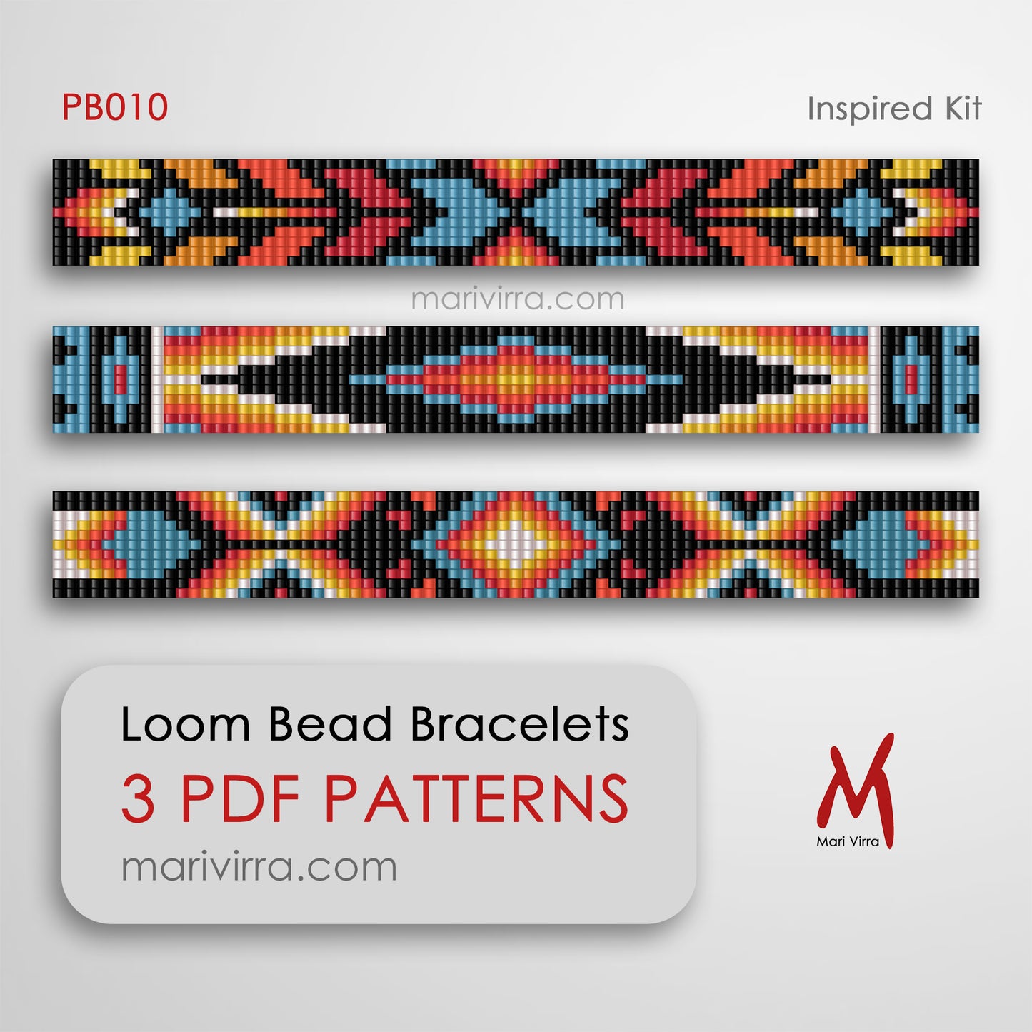 Inspired Preciosa Set of Three Loom Digital Bead Patterns