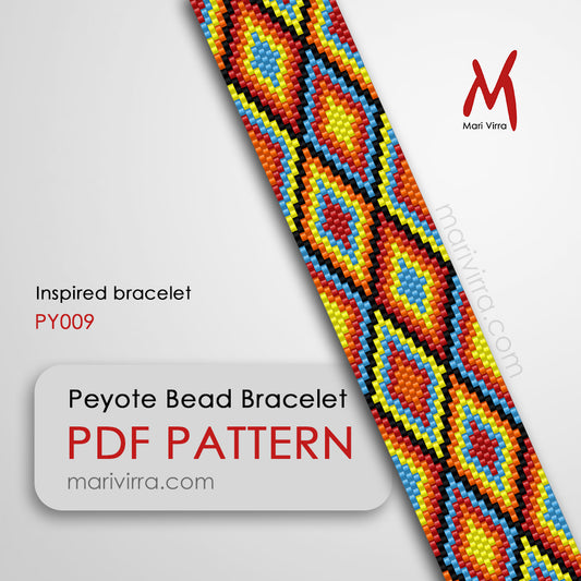 Inspired Bracelet Peyote Digital Bead Pattern