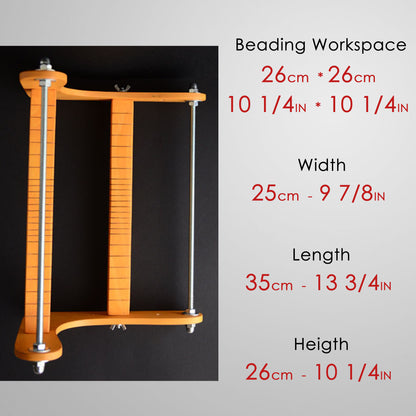Halloween Pumpkin Big Wooden Loom for LONG seed beadwork weaving (Limited Edition)