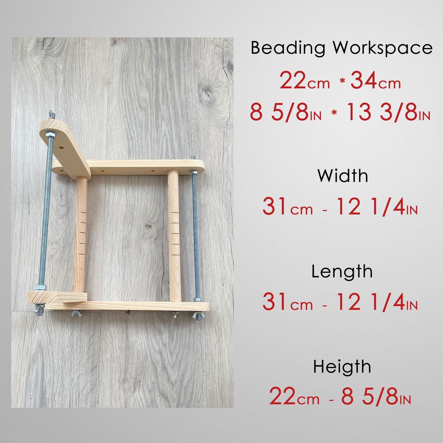 Upright Loom for LONG seed beadwork weaving