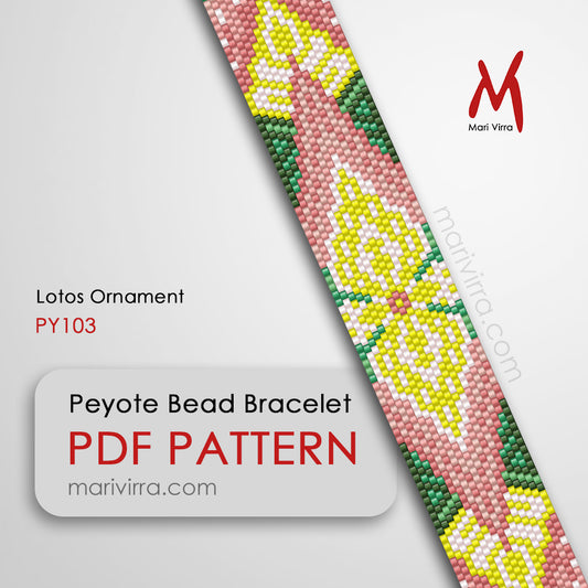 Lotos Ornament Peyote Digital Bead Pattern