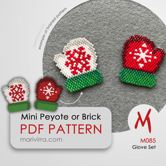 Glove Set Peyote or Brick Digital Bead Pattern