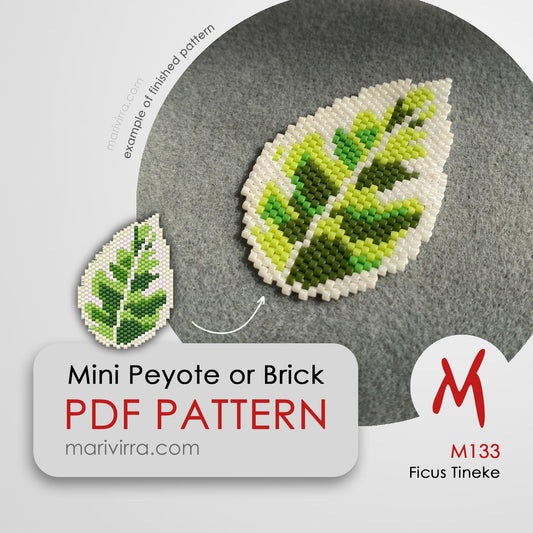 Ficus Tineke Peyote or Brick Digital Bead Pattern
