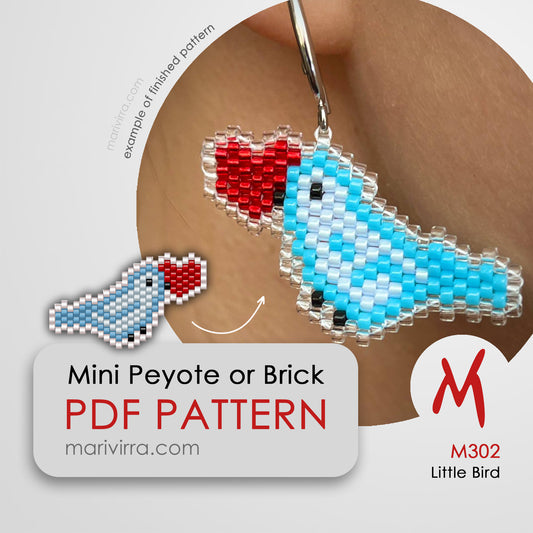 Little Bird Peyote or Brick Digital Bead Pattern