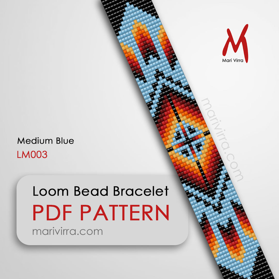 Medium Blue Loom Digital Bead Pattern
