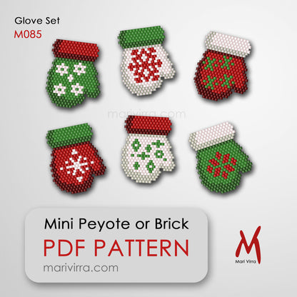 Glove Set Peyote or Brick Digital Bead Pattern