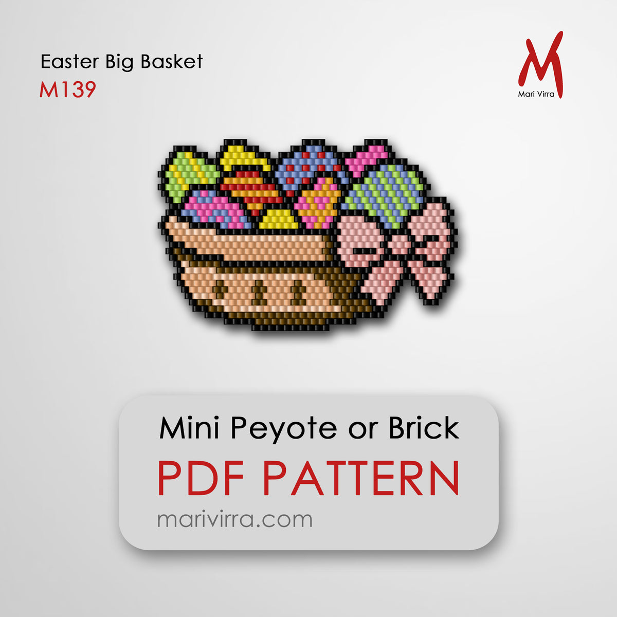 Easter Big Basket Brick Digital Bead Pattern