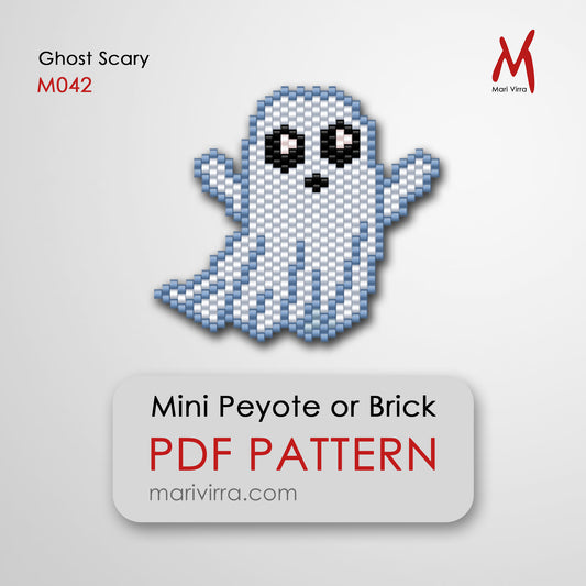 Ghost Scary Peyote or Brick Digital Bead Pattern