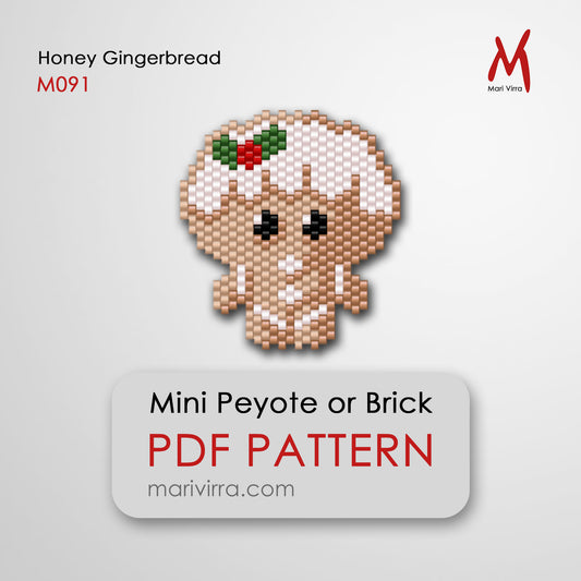 Honey Gingerbread Peyote or Brick Digital Bead Pattern