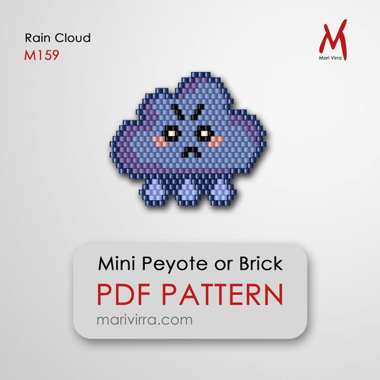 Rain Cloud Brick Digital Bead Pattern
