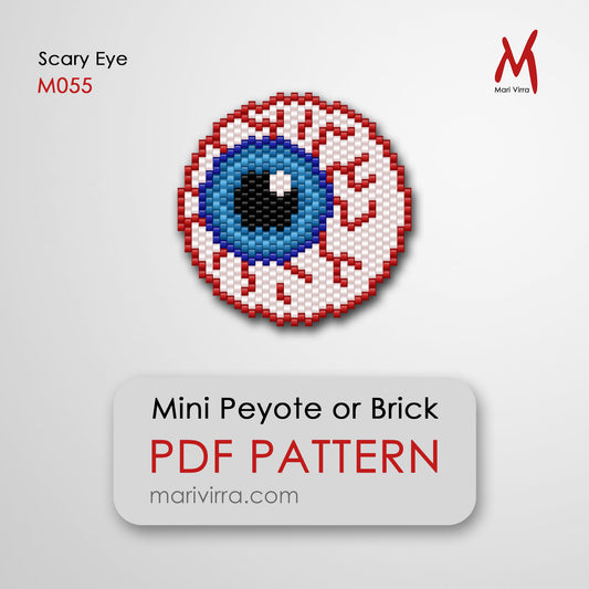Scary Eye Peyote or Brick Digital Bead Pattern