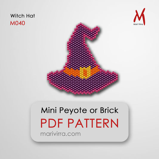 Witch Hat Peyote or Brick Digital Bead Pattern