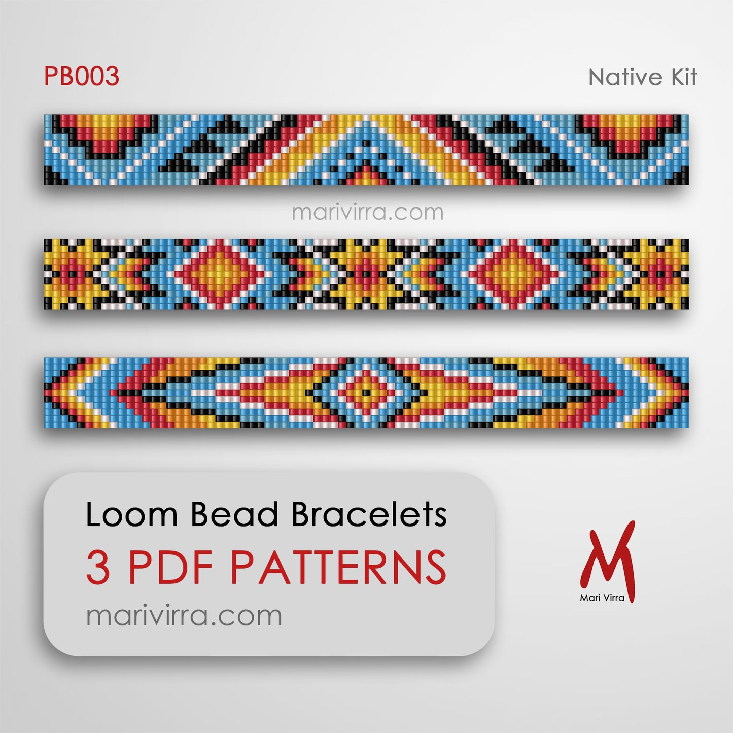 Native Preciosa Set of Three Loom Digital Bead Patterns