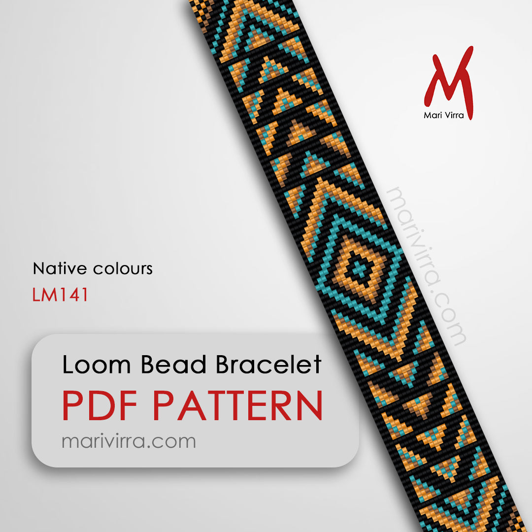 Native Colours Bracelet Loom Digital Bead Pattern
