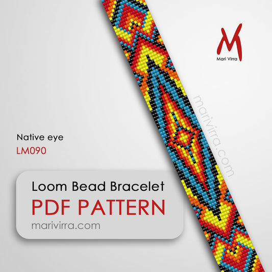 Native Eye Bracelet Loom Digital Bead Pattern