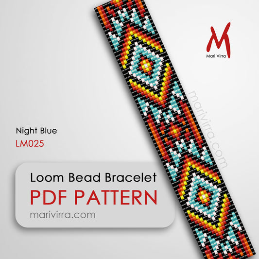 Night Blue Loom Digital Bead Pattern