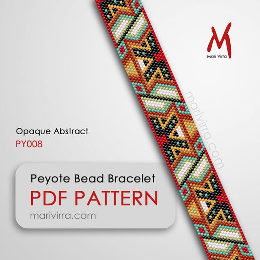 Opaque Abstract Peyote Digital Bead Pattern