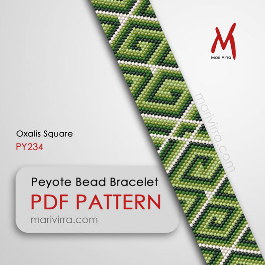 Oxalis Square Peyote Digital Bead Pattern