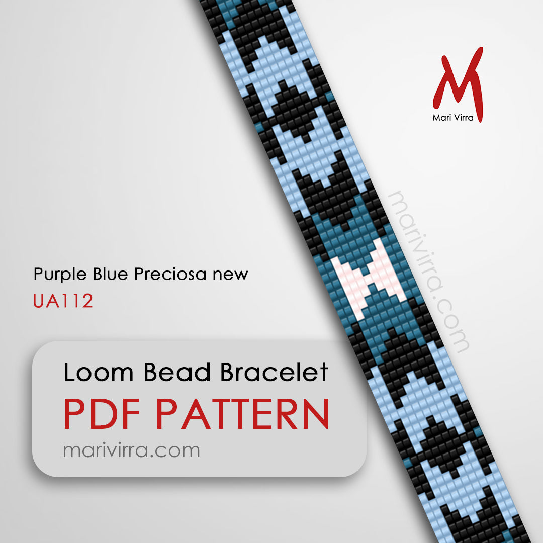 Purple Blue Preciosa Loom Digital Bead Pattern