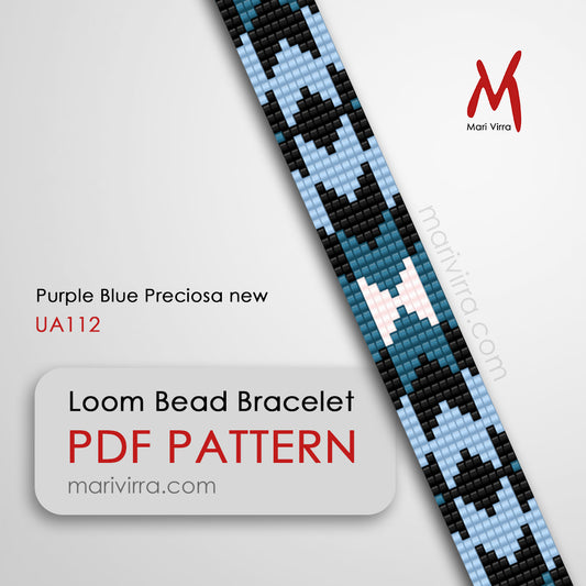 Purple Blue Preciosa Loom Digital Bead Pattern