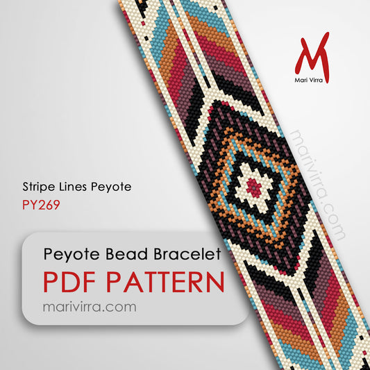 Stripe Lines Peyote Digital Bead Pattern